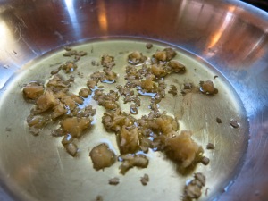beeswax in the pan